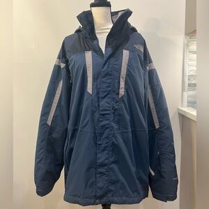 The North Face Men's Hyvent layered Navy & Gray Performance Jacket SZ XXL